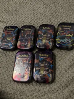 Pokemon - Mega Evolution - 6X Assorted Mini Tin Brand New, Factory Sealed - Image 1