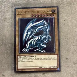 Yugioh OP28-EN001 Blue-Eyes White Dragon Ultimate Euro deep imprint purple hue - Image 2