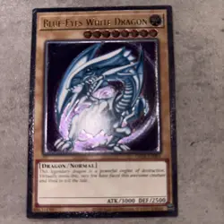 Yugioh OP28-EN001 Blue-Eyes White Dragon Ultimate Euro deep imprint purple hue - Image 5