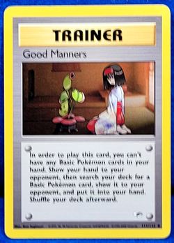 Good Manners Trainer Gym Heroes LP 111/132 Pokemon Uncommon 2000 - Image 1