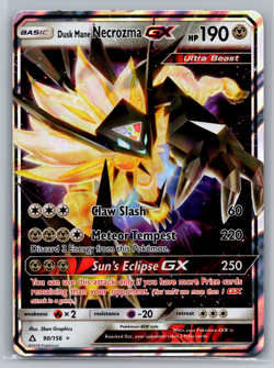 Pokemon TCG - Dusk Mane Necrozma GX 90/156 - Ultra Rare - Ultra Prism NM - Image 1