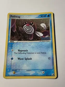 Pokemon Poliwag 67/115 EX Unseen Forces Stamped Holo Vintage MP - Image 2