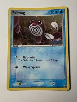 Pokemon Poliwag 67/115 EX Unseen Forces Stamped Holo Vintage MP - Image 3