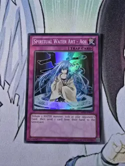 Spiritual Water Art - Aoi AP02-EN012 Super Rare Unlimited Edition NM/LP - Image 1