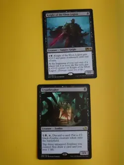 Knight of the Ebon Legion M20 & Cryptbreaker EMN Rare Black MTG 2 Card. - Image 1