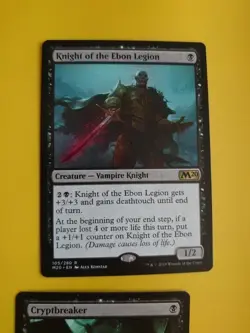 Knight of the Ebon Legion M20 & Cryptbreaker EMN Rare Black MTG 2 Card. - Image 3