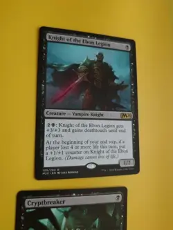 Knight of the Ebon Legion M20 & Cryptbreaker EMN Rare Black MTG 2 Card. - Image 4