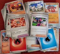 500 POKEMON CARD BULK LOT SENT IN A ETB NO ENERGYS INCLUDED - Image 1