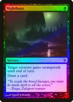 Nighthaze FOIL Rise of the Eldrazi NM Black Common MAGIC MTG CARD ABUGames - Image 1