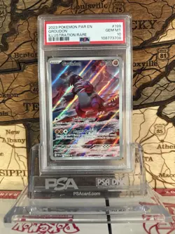 Pokemon Groudon Illustration Rare 199/182 Paradox Rift Gem Mint PSA 10 - Image 1