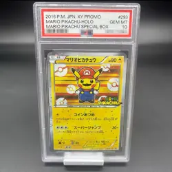 DIY Pokemon 2016 P.M. JPN. XY PROMO MARIO PIKACHU-HOLO - Image 1