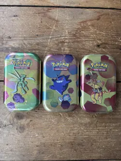 Pokemon booster trading game TCG scarlet & violet 151 new sealed mini tin X3 ✅ - Image 1