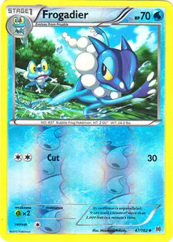 Pokemon - Frogadier - 47/162 - Uncommon - Reverse Holo - XY - BREAKthrough - NM - Image 1