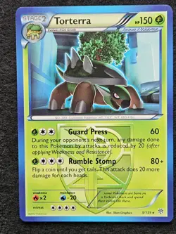 Torterra 3/135 Regular Rare Pokemon TCG BW Plasma Storm - Image 1
