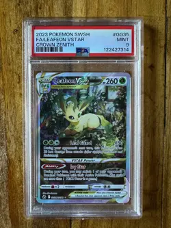POKEMON TCG - CROWN ZENITH GALARIAN GALLERY - LEAFEON VSTAR GG35/GG70 - PSA 9 - Image 1