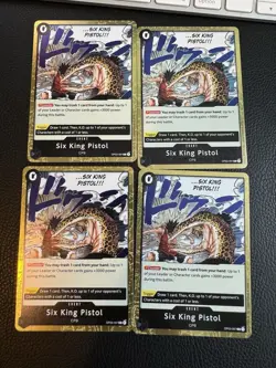 4x OP03-097 Six King Pistol :: Rare One Piece TCG Card :: OP03: Pillars Strength - Image 1