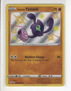 YAMASK SHINING FATES SET ULTRA RARE HOLO-FOIL POKEMON CARD SV065/SV122 NM/M - Image 1