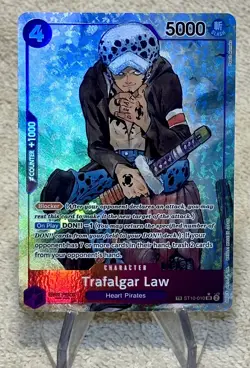 One Piece Card Game OP-07 Treasure Rare Trafalgar Law ST10-010 Alt Art 500 Years - Image 2