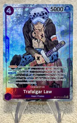 One Piece Card Game OP-07 Treasure Rare Trafalgar Law ST10-010 Alt Art 500 Years - Image 3