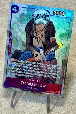 One Piece Card Game OP-07 Treasure Rare Trafalgar Law ST10-010 Alt Art 500 Years - Image 4