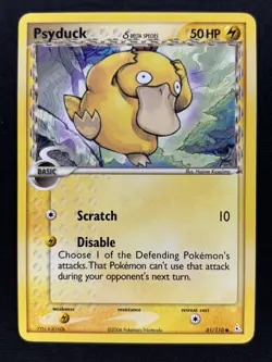 Psyduck 81/110 - EX Delta Species Holon Phantoms Non-Holo Pokemon Card - LP - Image 1