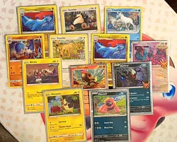 Set Of 12 Pokemon Cosmo Holo Cards - Image 1