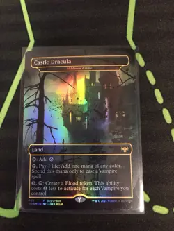 MTG Magic The Gathering Castle Dracula LP Foil Rare Promo Land Commander - Image 1