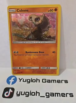 POKEMON CUBONE 57/131 HOLO FORBIDDEN LIGHT LIGHT PLAYED OFF CENTER - Image 1