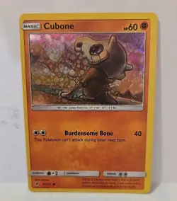 POKEMON CUBONE 57/131 HOLO FORBIDDEN LIGHT LIGHT PLAYED OFF CENTER - Image 3