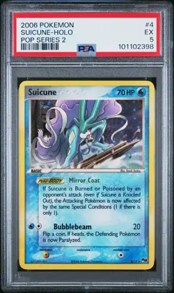 2006 POKEMON POP SERIES 2 4 SUICUNE-HOLO | PSA 5 - Image 1