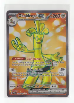 Pokemon TCG Gholdengo ex 231/182 Paradox Rift Holo Full art Nm - Image 1