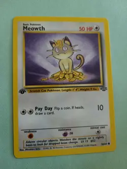 Pokemon Vintage 1st Edition Meowth 56/64 Never Played Mint Condition - Image 1