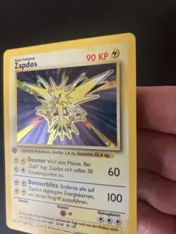 1st Edition Zapdos 16/102 - NM - Holo Rare - Base Set Pokemon Card - GERMAN - Image 4