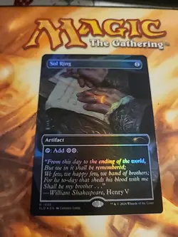 MTG Sol Ring BORDERLESS RAINBOW FOIL Secret Lair Sheldon's Spellbook 1696 NM - Image 1