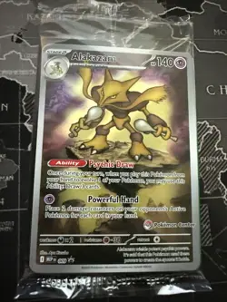 Pokemon Center Stamper Alakazam 009 Pokemon Mega Evolution -ETB Promo Sealed - Image 1
