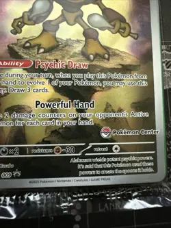 Pokemon Center Stamper Alakazam 009 Pokemon Mega Evolution -ETB Promo Sealed - Image 3