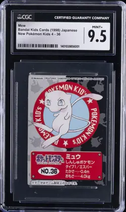 1998 NEW POKEMON KIDS 4 #36 MEW CGC 9.5 - Image 1