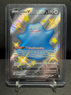 Ditto V SV118/SV122 Shiny Vault Rare Holo Pokemon 2021 Shining Fates NM - Image 1