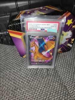 PSA 10 Glurak V Charizard V Black Star Promo SWSH050 Weg des Champs Pokemon - Image 1