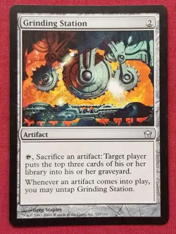 Magic The Gathering FIFTH DAWN GRINDING STATION artifact card MTG - Image 1