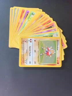 Base set Bundle 18 x Pokemon Cards 1 x Rare Holo No Duplicates WOTC Hitmonchan - Image 1