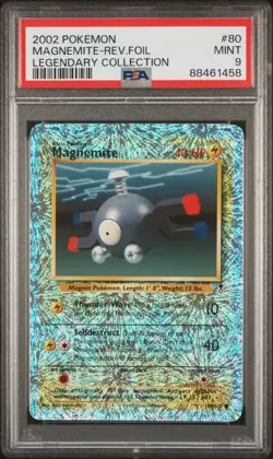 Magnemite Reverse Holo Foil Legendary Collection 2002 Pokemon Card - PSA 9 MINT - Image 1
