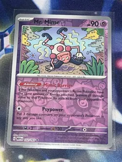 Mr. Mime Reverse Holo NM 122/165 Scarlet & Violet 151 Pokemon Card - Image 1