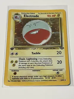 1999 Pokemon Jungle #2 Electrode Holo 1st Edition Rare Near Mint Card - Image 3