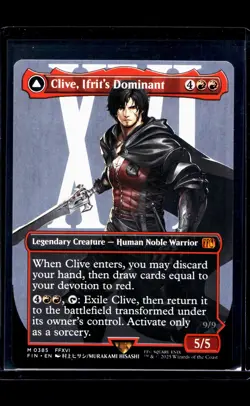 MTG Magic the Gathering FIN Final Fantasy Borderless #385 Clive Ifrits Dominant - Image 1