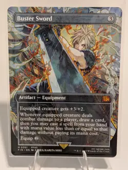 Buster Sword (Borderless) Final Fantasy MTG: Regular (NM) - Image 1