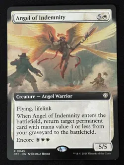 1x MTG Angel of Indemnity (Extended Art) - (OTC) #45 - Magic the Gathering - Image 1