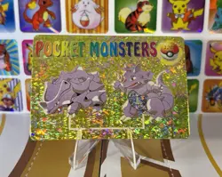 Pokemon Vintage Vending Machine Holo prism Nintendo 1998 Bandai Rare sticker - Image 1