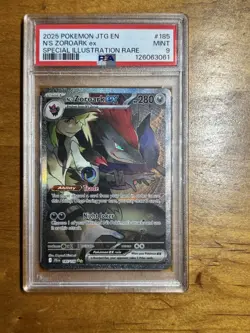 N'S Zoroark Ex 2025 Pokemon Jtg En-Journey Together #185 Illustration Rare PSA 9 - Image 1