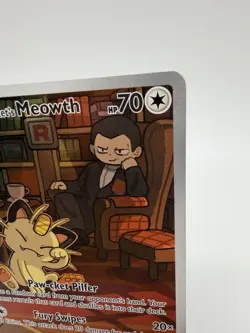 TEAM ROCKETS MEOWTH 2025 POKEMON DESTINED RIVALS ILLUSTRATION RARE 203 - Image 3
